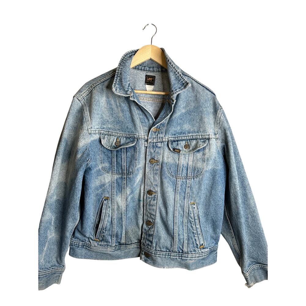 Vintage Lee Riders Light-Wash Trucker Style Jacket Jean‎ Jacket USA 90's